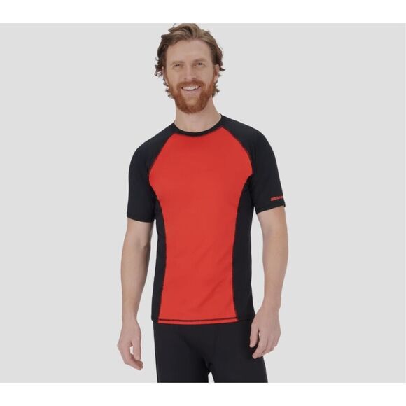 NEW Sea-Doo Men’s Short Sleeve Rashguard Performance Lava Red M - Picture 1 of 4